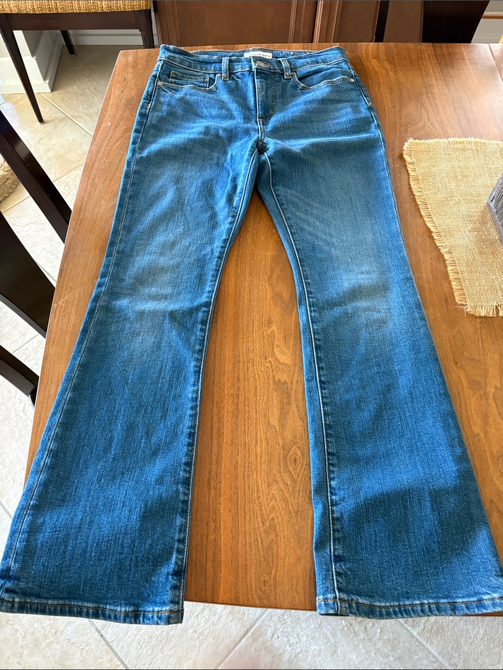 Women's Blue Loft Boot Cut Jeans